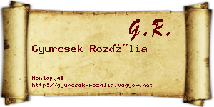 Gyurcsek Rozália névjegykártya